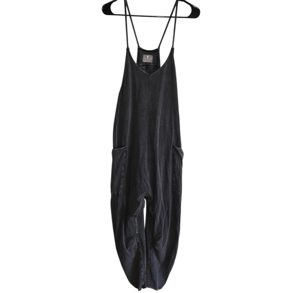 Free People Movement Hor Shot Onies Jumpsuit Black/Gray Oversized Size M - Picture 4 of 8